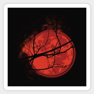 Red Moon Sticker